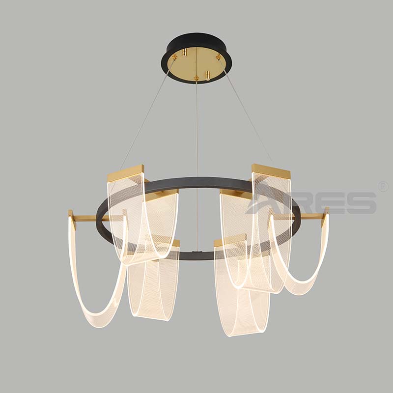 Minimalist Round Suspension Light for Hotel Suite Bedroom AD2306-2