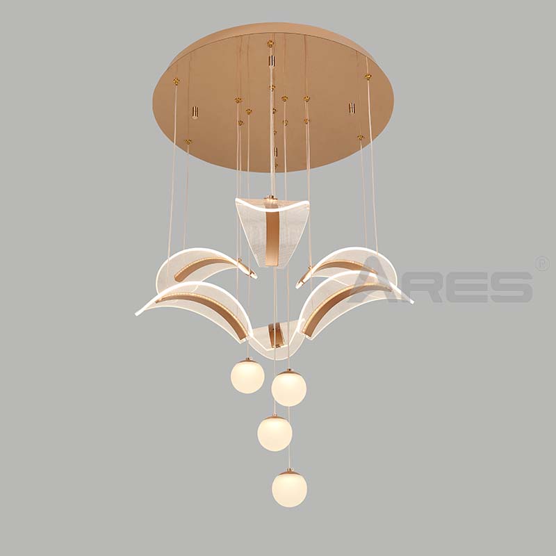 Minimalist Curved Wave Pendant Lamp for Master Bedroom AD2303-2