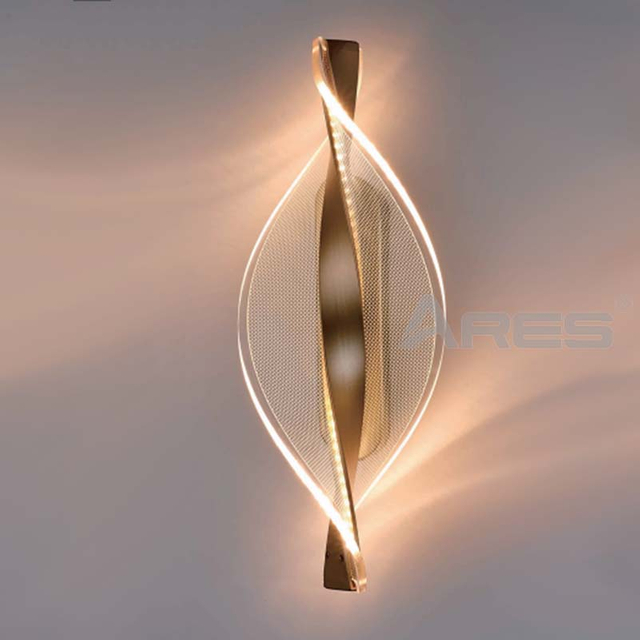 B037 French Light Luxury Double Leaf Acrylic Bedroom Bedside Wall Lamp High Quality Nordic Modern Background Wall Corridor Wall Lamp