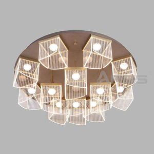Energy Saving No Video Flash Indoor Modern Decoration Luxury K9 Crystal Led Ceiling Lamp A2906-80