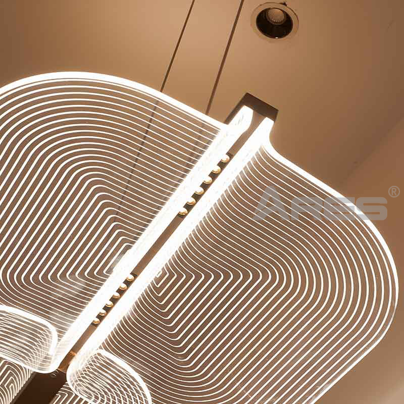 AT2908 Customizable Indoor Lighting Kitchen Island Chandelier Living Room Over Table Ceiling Custom Modern Acrylic Led Pendant Light