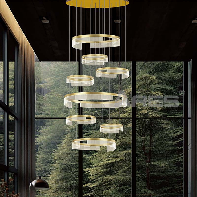 AD2209 Wave Shape Full Spectrum Ceiling Light for Main Hall