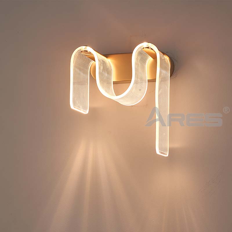 AB2903 Popular Modern Square Iron Acrylic Remote Control LED Wall Bracket Lights for Bedroom Living Room Stair Art Light Fixtures