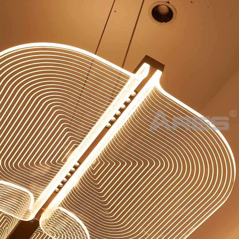 AT2908 Customizable Indoor Lighting Kitchen Island Chandelier Living Room Over Table Ceiling Custom Modern Acrylic Led Pendant Light