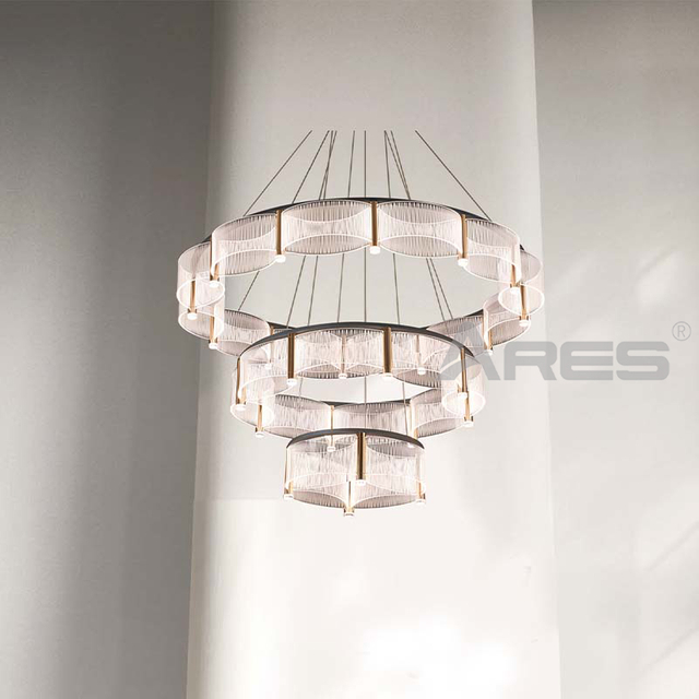 Crystal Ring LED Pendant Light for Grand Dining Room AD2310-1