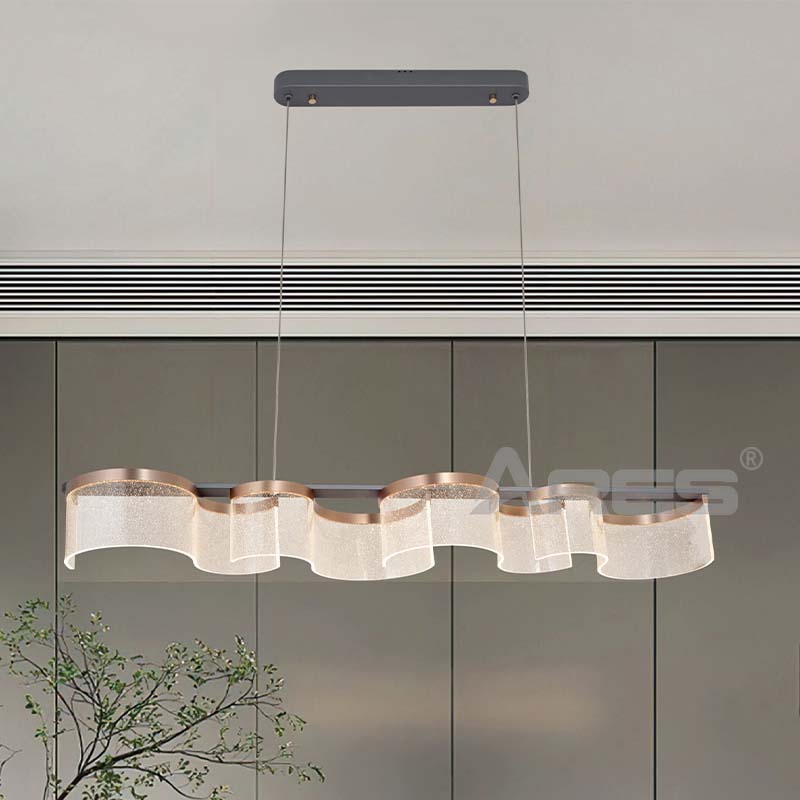 AD2912 Italian Minimalist Wave LED Chandelier for Restaurant