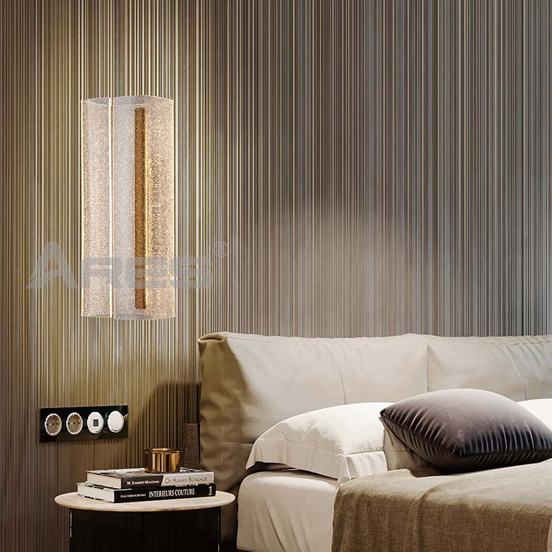 B039 Simple Black Living Room Back Wall LED Wall Lamp Design Sense Best-selling Bedroom Bedside Acrylic Led Wall Lights