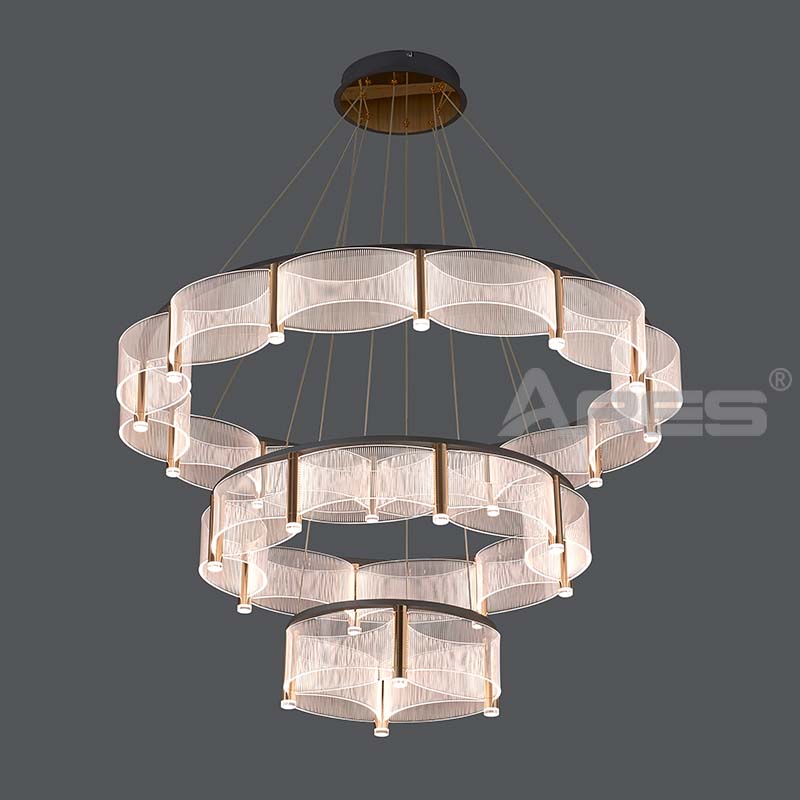 Crystal Ring LED Pendant Light for Grand Dining Room AD2310-1