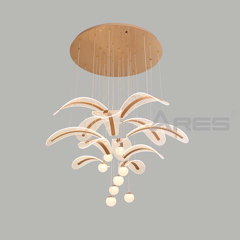 Minimalist Curved Wave Pendant Lamp for Master Bedroom AD2303-2