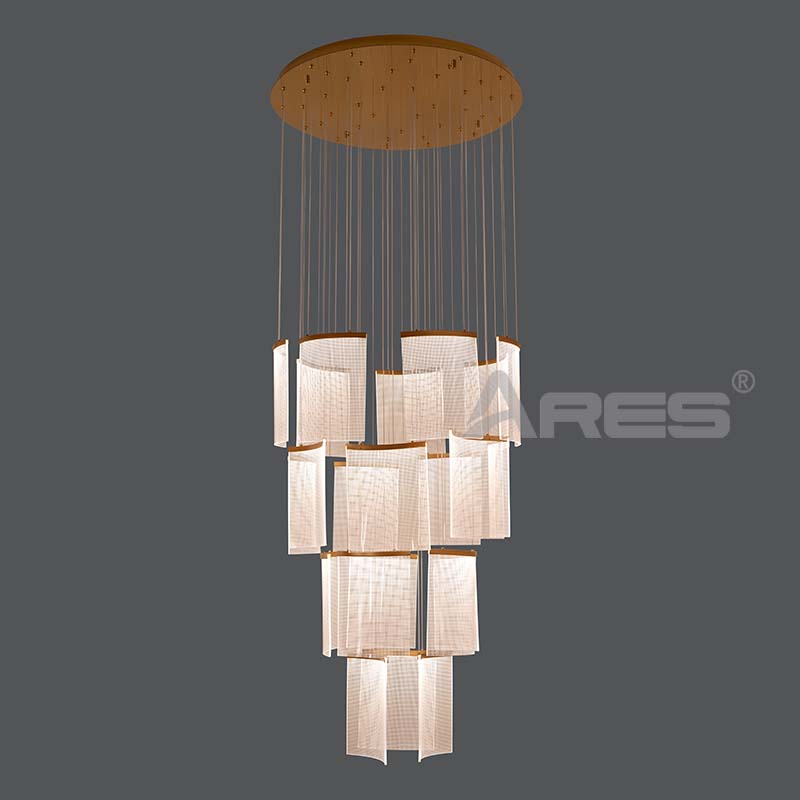 Crystal Linear LED Pendant for VIP Hotel Suite AD2207