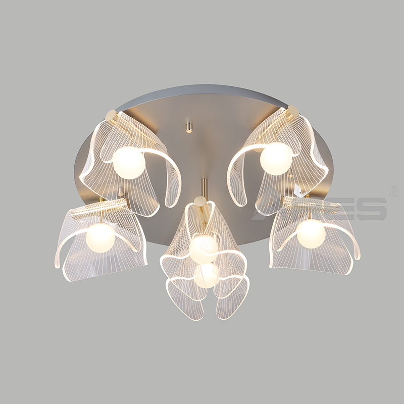 A2821 Crystal Wave LED Chandelier for Luxury Villa Living Room