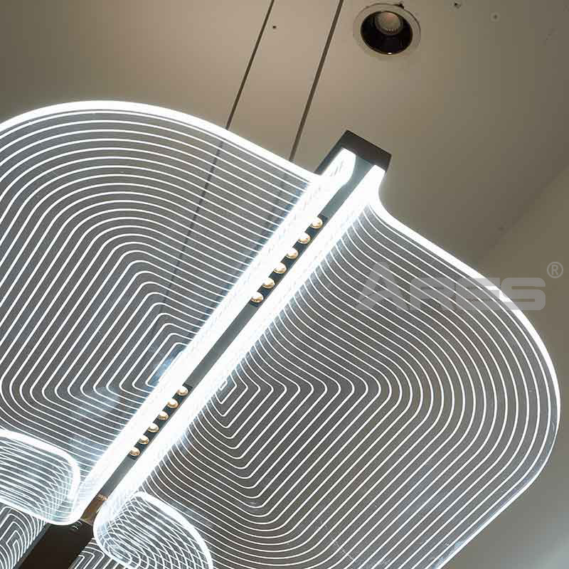 AT2908 Customizable Indoor Lighting Kitchen Island Chandelier Living Room Over Table Ceiling Custom Modern Acrylic Led Pendant Light