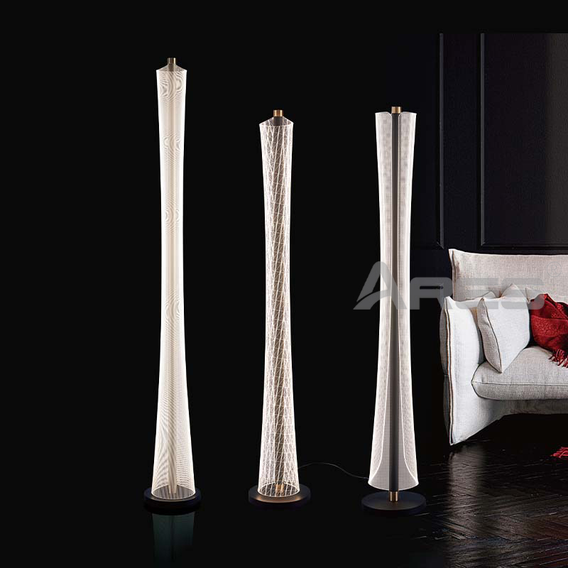 AL2813 Minimalist Vertical Bedroom Led Acrylic Floor Lamp for Living Room Decor