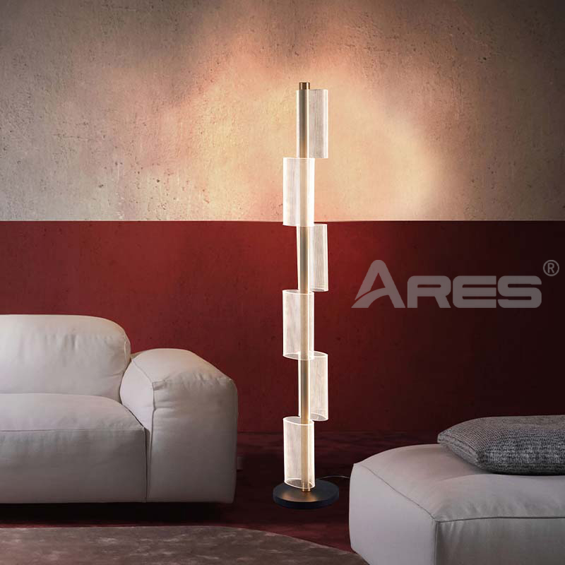 AL2813 Minimalist Vertical Bedroom Led Acrylic Floor Lamp for Living Room Decor