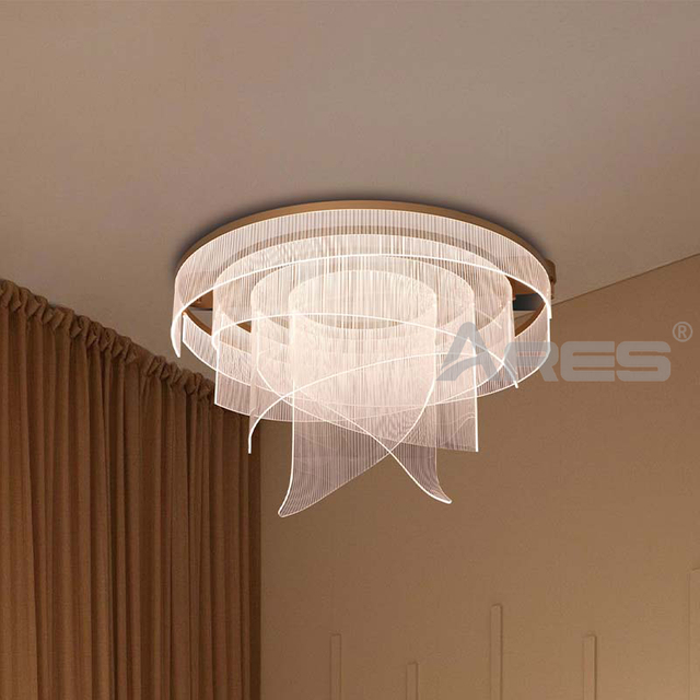 Crystal Ring LED Pendant Light for Grand Dining Room A2231