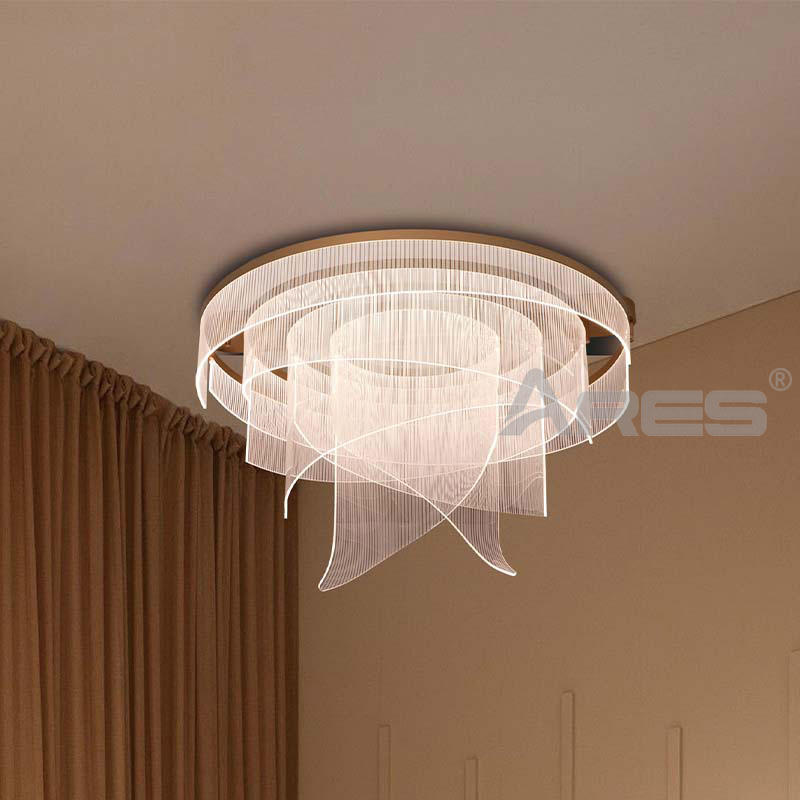 Crystal Ring LED Pendant Light for Grand Dining Room A2231