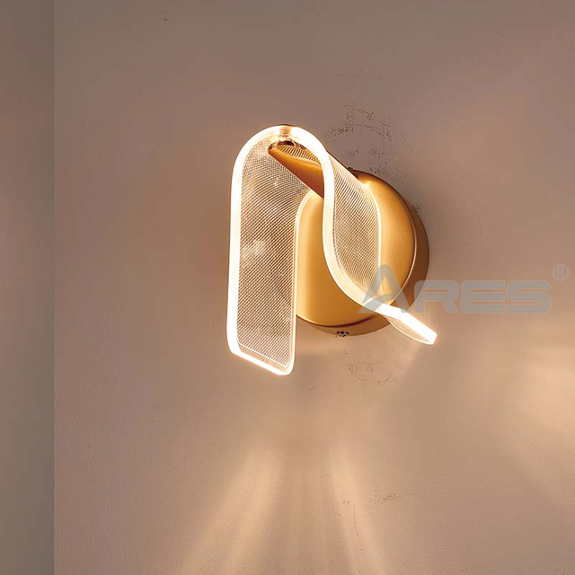 AB2903 Popular Modern Square Iron Acrylic Remote Control LED Wall Bracket Lights for Bedroom Living Room Stair Art Light Fixtures
