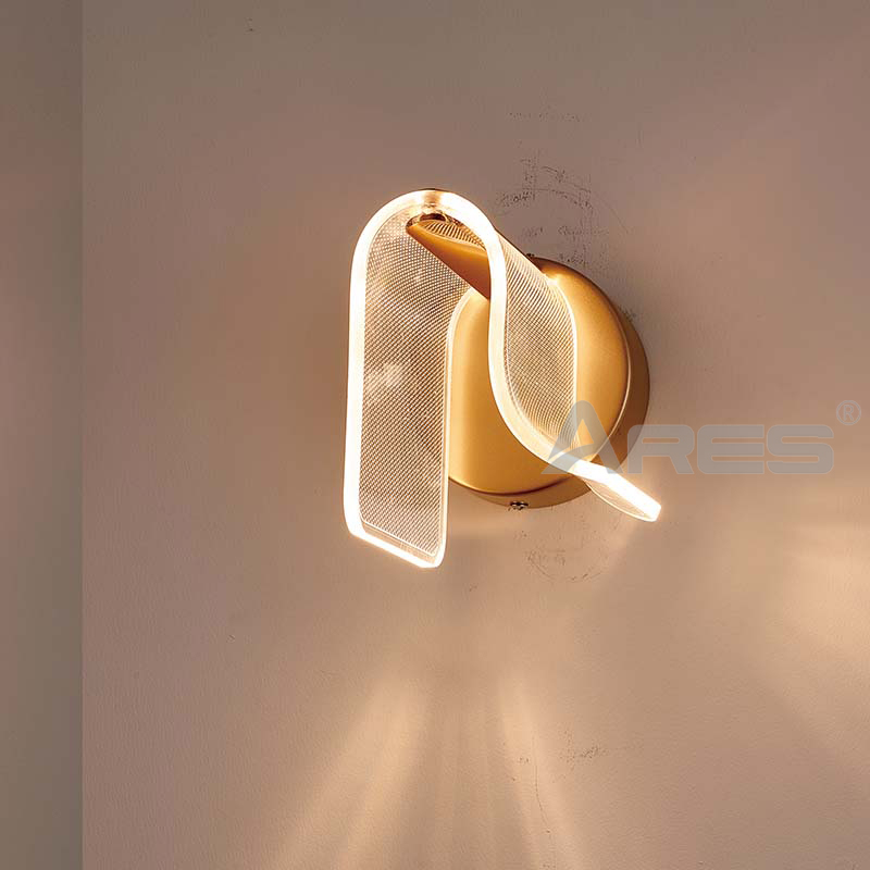 AB2903 Popular Modern Square Iron Acrylic Remote Control LED Wall Bracket Lights for Bedroom Living Room Stair Art Light Fixtures