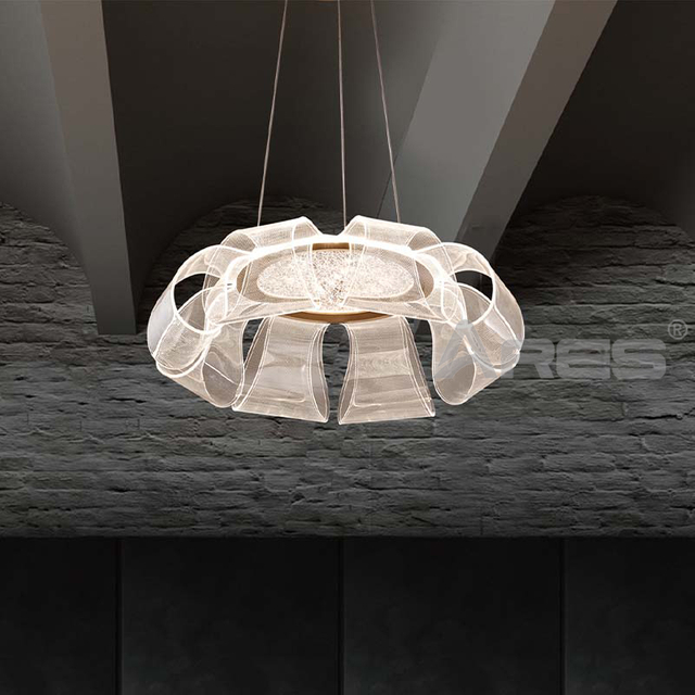 Round LED Pendant Lamp for Dining Table Bedside Hotel Suite A2807
