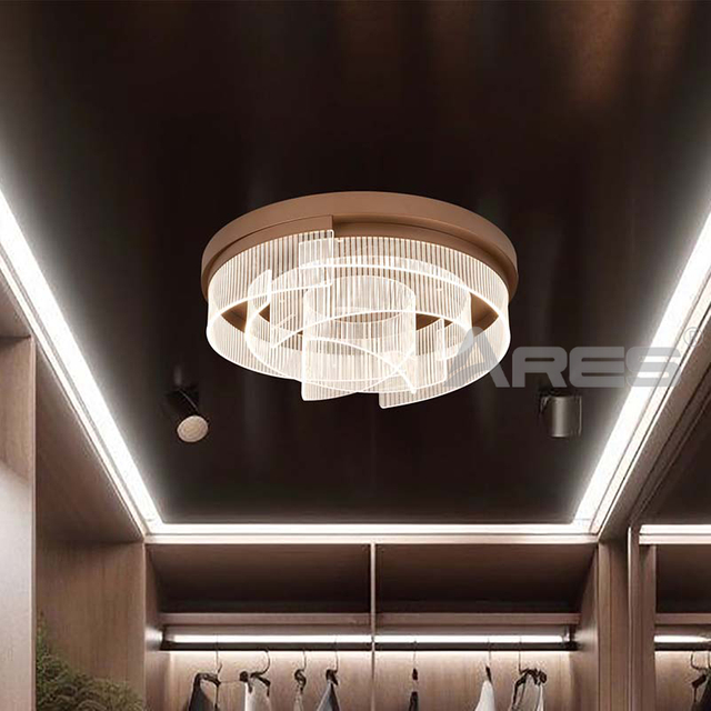Linear Wave LED Pendant Lamp for Open Living Dining Area A2811