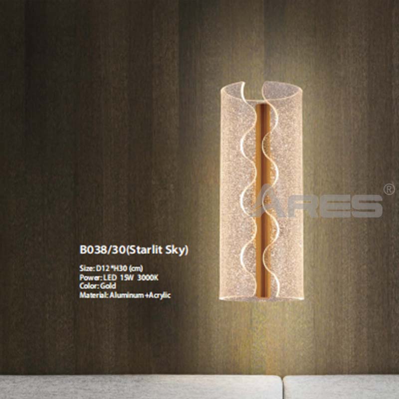 B038 Modern Vertical LED Wall Lamp Stainless Steel Frame Veined Alabaster Shade Matte Finish 3000K Warm Light for Living Room