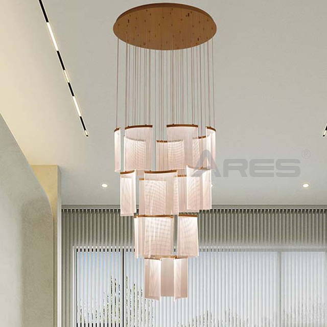Crystal Linear LED Pendant for VIP Hotel Suite AD2207