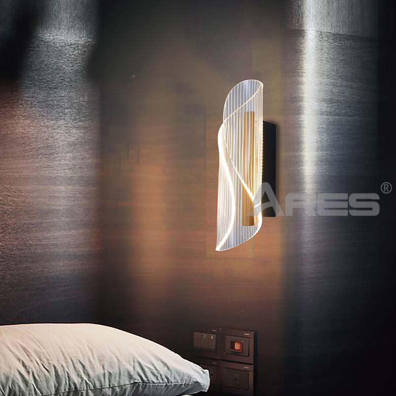B021 Factory Modern Minimalist Cylindrical Acrylic LED Wall Aluminum Construction 5-Year Warranty for Indoor Bedroom Living Room