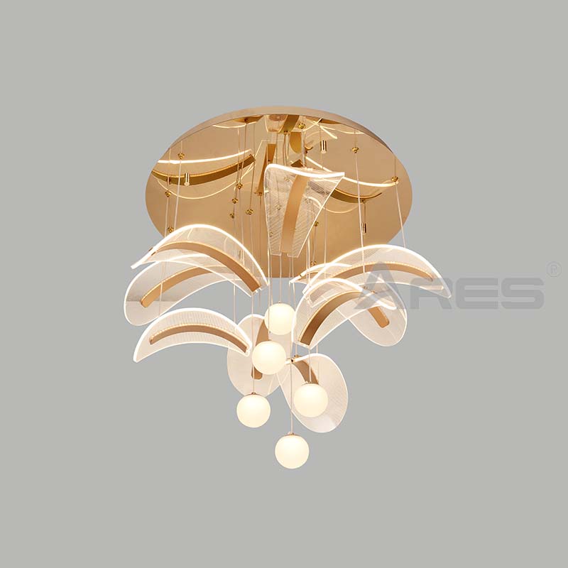 Minimalist Curved Wave Pendant Lamp for Master Bedroom AD2303-2