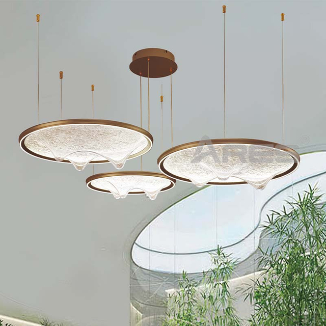 Modern Minimalist Pendant Lamp Circular Design Decor Living Room Bedroom Temperature Adjustment LED Pendant Lamp AD2819