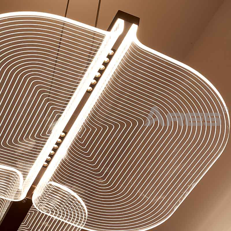 AT2908 Customizable Indoor Lighting Kitchen Island Chandelier Living Room Over Table Ceiling Custom Modern Acrylic Led Pendant Light