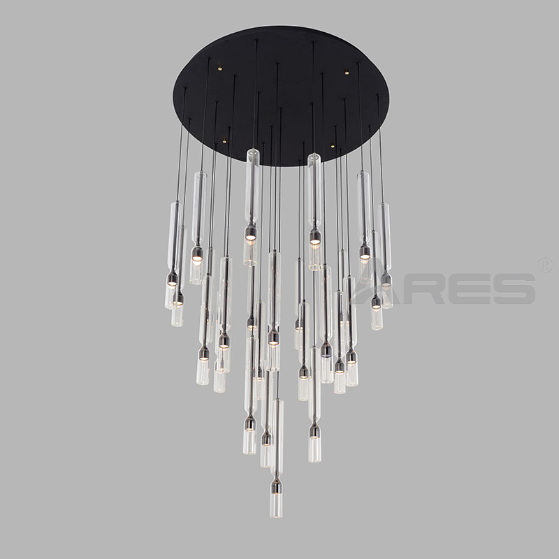 AD2920 Minimalist Linear Suspension Light for Hotel Corridor